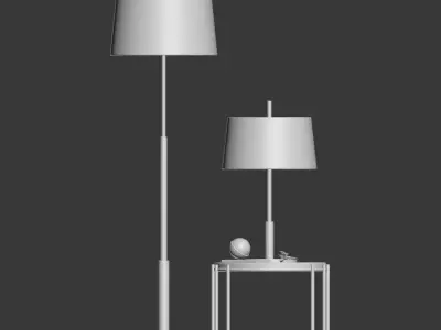 Diana Santa Cole Floor and Table Lamp 3D model