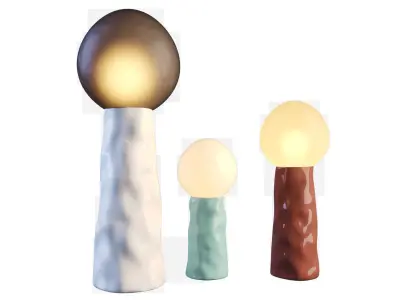 kokeshi set FLOOR LIGHTS 3D model