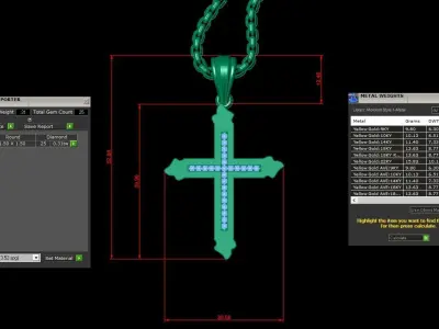 Cross Light Gold 3CP003 3DM STL 3D model