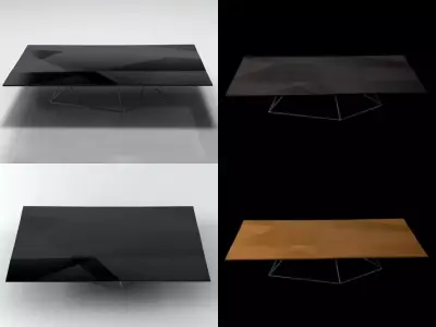 Folded geometric coffee table 3D model