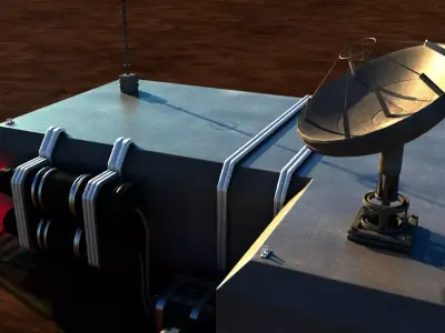 Command center station Low-poly 3D model