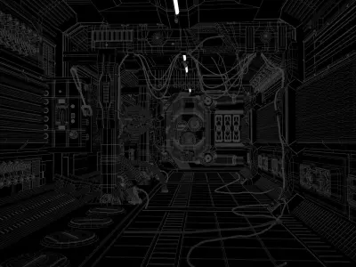 SCI FI CORRIDOR 3D MODEL 3D model