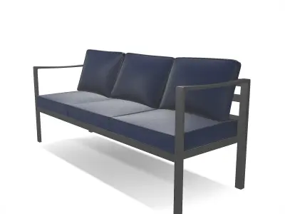 out bench sling fabric 011 Low-poly 3D model