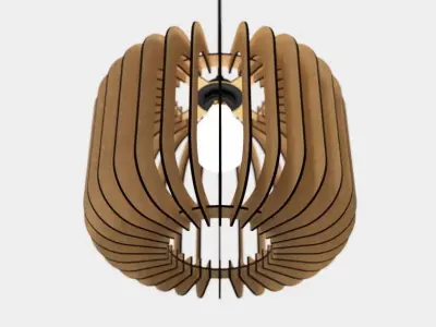 CEILING LIGHT LAMP 3D PRINT AND LASER CUT FILES MODEL 2 3D print model
