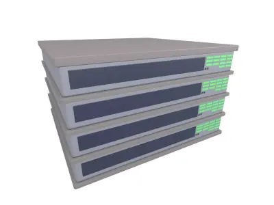 Cartoon Servers v2 002 Low-poly 3D model