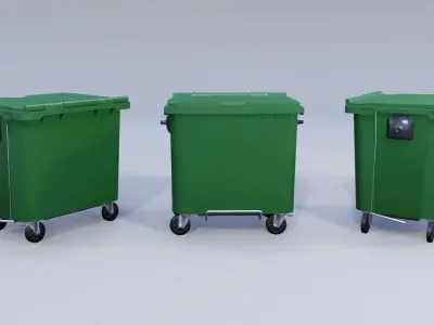 Urban Recylcing Container Low-poly 3D model