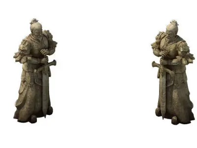 Game Model - General of the Warring States Terra cotta stone 3D model