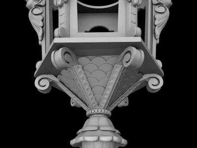 BAROQUE ANGELS LAMP Ornamental Classic Light MOB22 3D print model