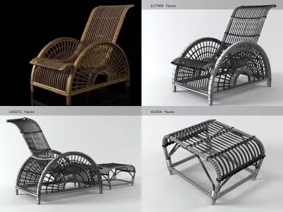 Forest Slug Chair 3D model