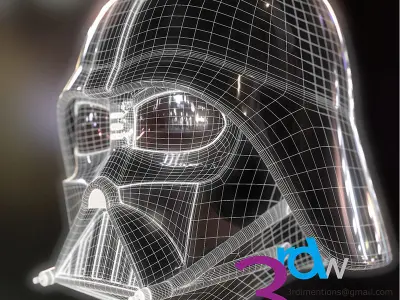 3D Print Darth Vader  Low-poly 3D model