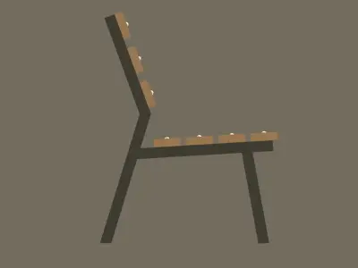 bench 3D model 3