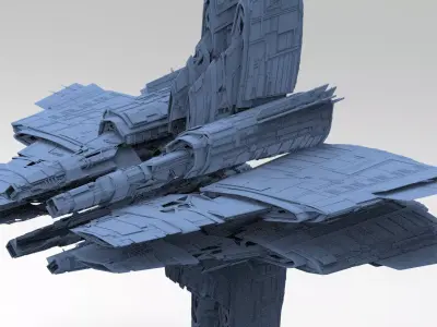 Stargate Ship Alien Design 3D model