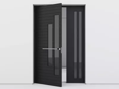 Aluminium door 208 3D model