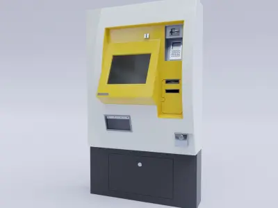 German Berlin Subway Ticket Machine 3D model