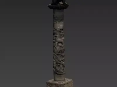 Carved stelae 3D model