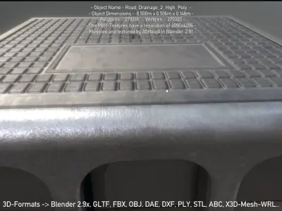 Road Drainage 2 High Poly Version 3D model