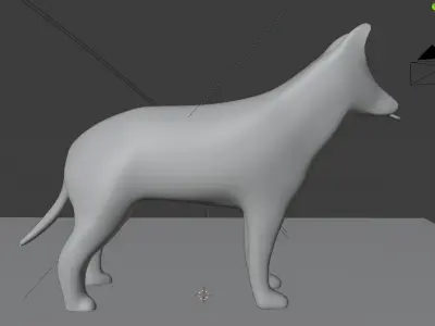 Basic Fox or Wolf etc Template Low-poly 3D model