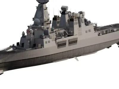 US NAVY NUCLEAR POWERED CRUISER 3D model