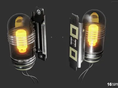Sci-Fi Lamps Vol 01 Low-poly 3D model