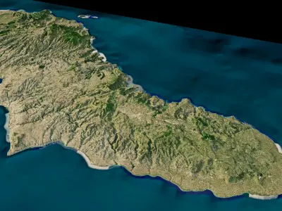 Sumba Island 3d model terrain 3D model