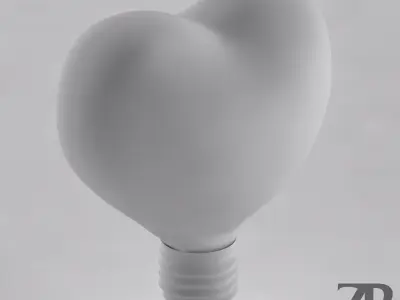 Heart Bulb 3D model