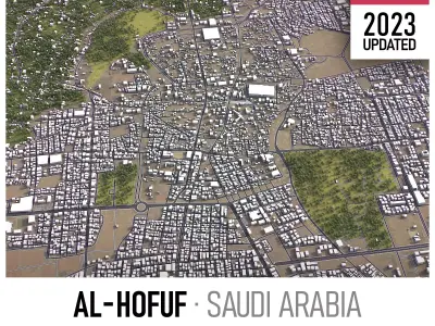 Hofuf - 3D City Low-poly 3D model