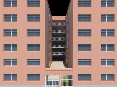 Pack of 20 Buildings Low-poly 3D model