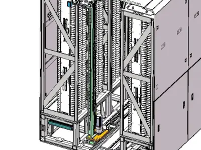 SMT Intelligent storage SMT intelligent electronic material rack 3D model