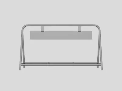 Street Sign Plank - Geometry Only No Textures No Materials 3D model