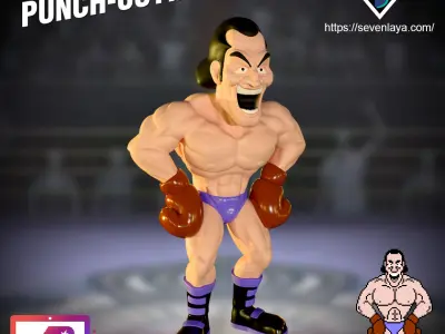 Machoman and Soda Popinski from Mike Tyson Punch Out 3D print model