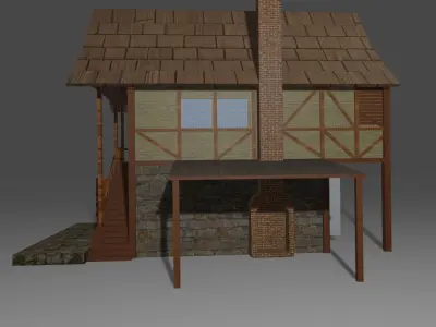 medivale wooden house 3D model