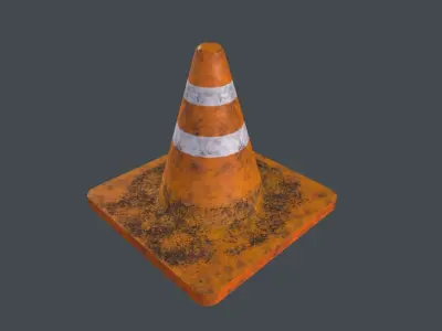 Traffic Cone 3D Model Low-poly 3D model