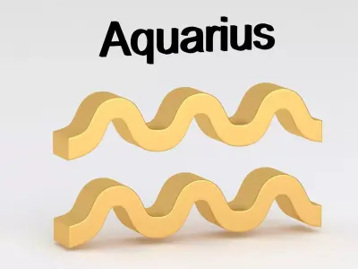 Astrological Sign aquarius 3D model