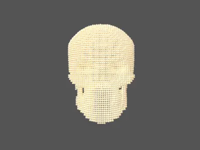 Voxel Skull Round Style v1 001 3D model