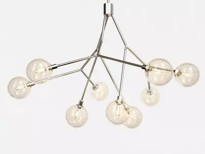 SYCAMORE modern chandelier with glass balls hanging from it 3D model