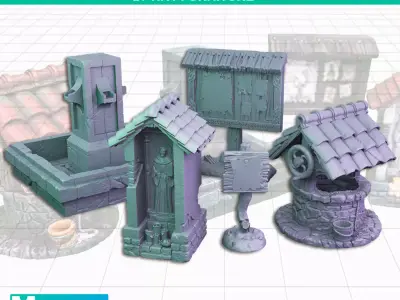 Village Square 3D print model