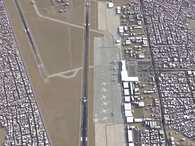 Luanda - 3D Airport Model Low-poly 3D model