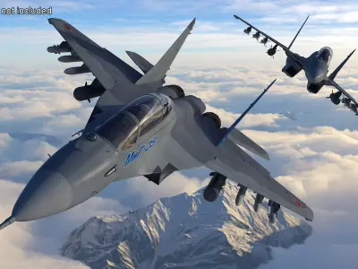  Russian Jet Fighter Mikoyan MiG 35 Aircraft Rigged 