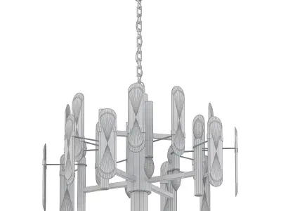 chandelier 8 light 3D model