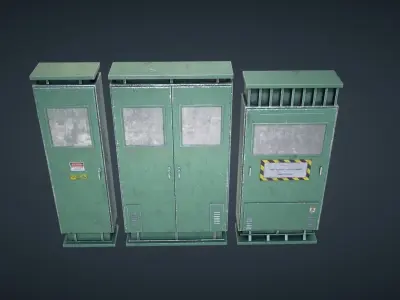 Modular Generators Low-poly 3D model