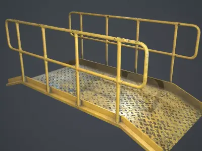 Industrial Platform PBR  Low-poly 3D model