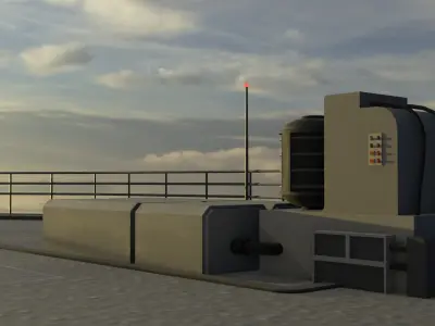 Futuristic City Building 13 Low-poly 3D model