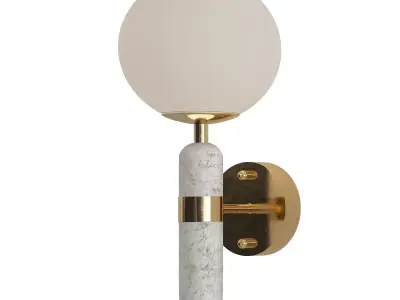 noell wall light with marble ball 3D model