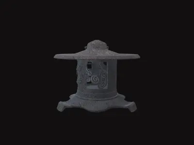 Medieval Torch V17 Low-poly 3D model