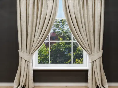 Elegant curtain 3D model