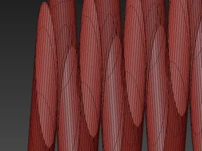 Deltalight set of five silver candlesticks on wall 3D model
