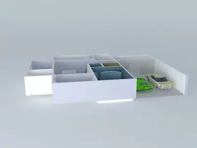 House floor plan of apartment Free 3D model