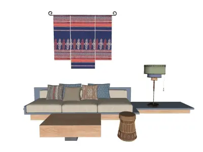 Set Of Furniture 01 3D model