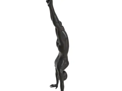 Female mannequin stands on hands 66 3D model