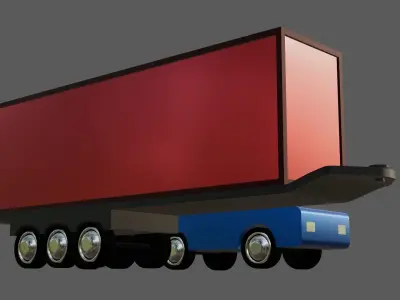 Truck - Cartoon Truck - Game Ready Truck Free low-poly 3D model